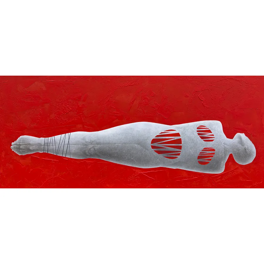 Зображення "ЗАКАТОВАНА КРАСА" від ДЕНИС ТИМЧИШИН, розмір: 270х110 см, матеріали: полотно, акрил, медіум: КАРТИНИ, місто: Львів, серія: ОСТАННІЙ СНІГ