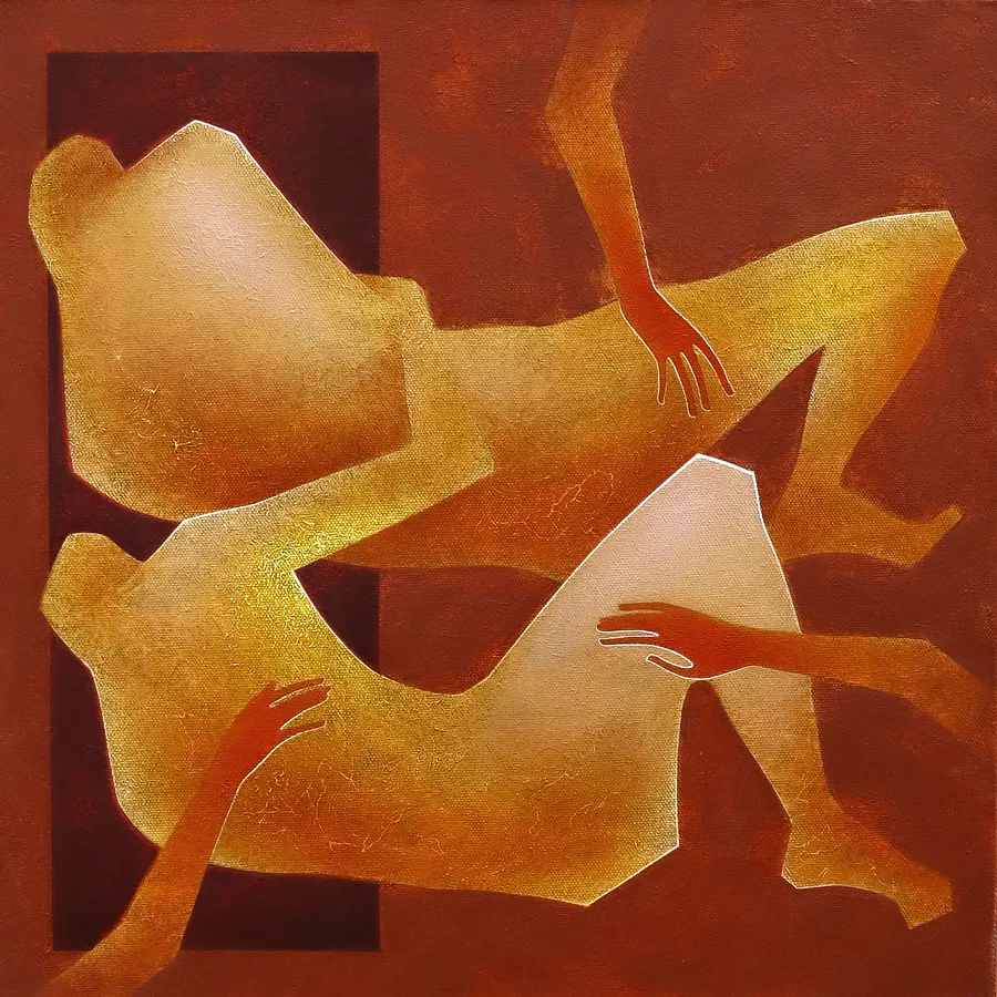 Зображення "Світ Двох" від ДЕНИС ТИМЧИШИН, розмір: 60x60 cm, матеріали: полотно, акрил, медіум: КАРТИНИ, місто: Львів, ціна: $1400