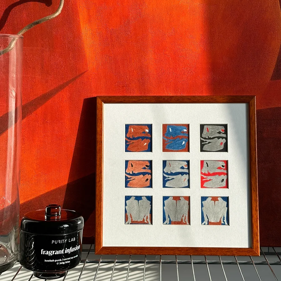 Image of Untitled by ДЕНИС ТИМЧИШИН, size: 28,5х28,5 см, made of акварельний папір, акрил, КОЛЕКЦІЯ МАЛИХ РОБІТ medium, from Львів