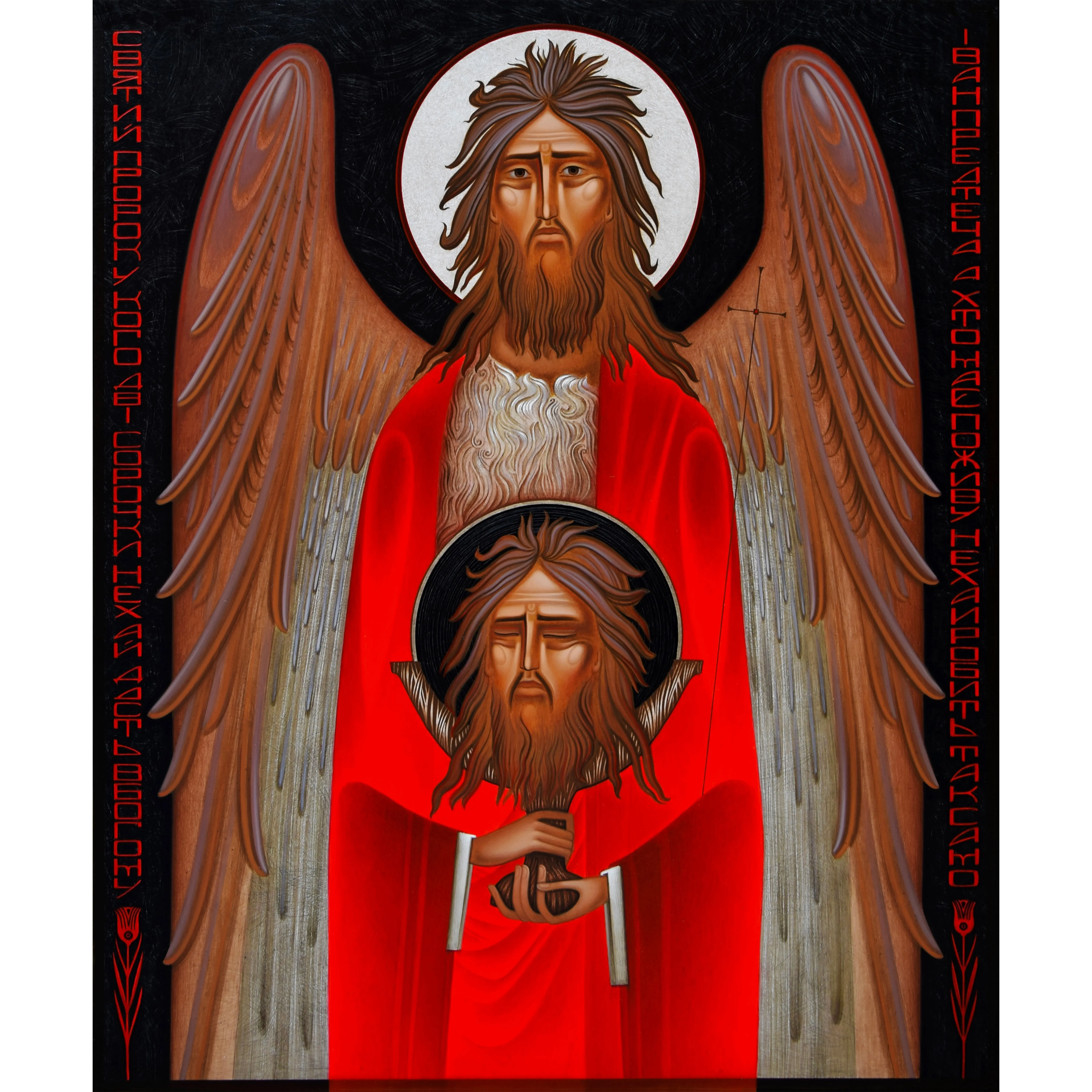 Зображення "Іван Хреститель " від ДЕНИС ТИМЧИШИН, розмір: 57х45 см, матеріали: липова дошка, левкас, акрил, золото, медіум: ІКОНОПИС, місто: Львів, ціна: $3700