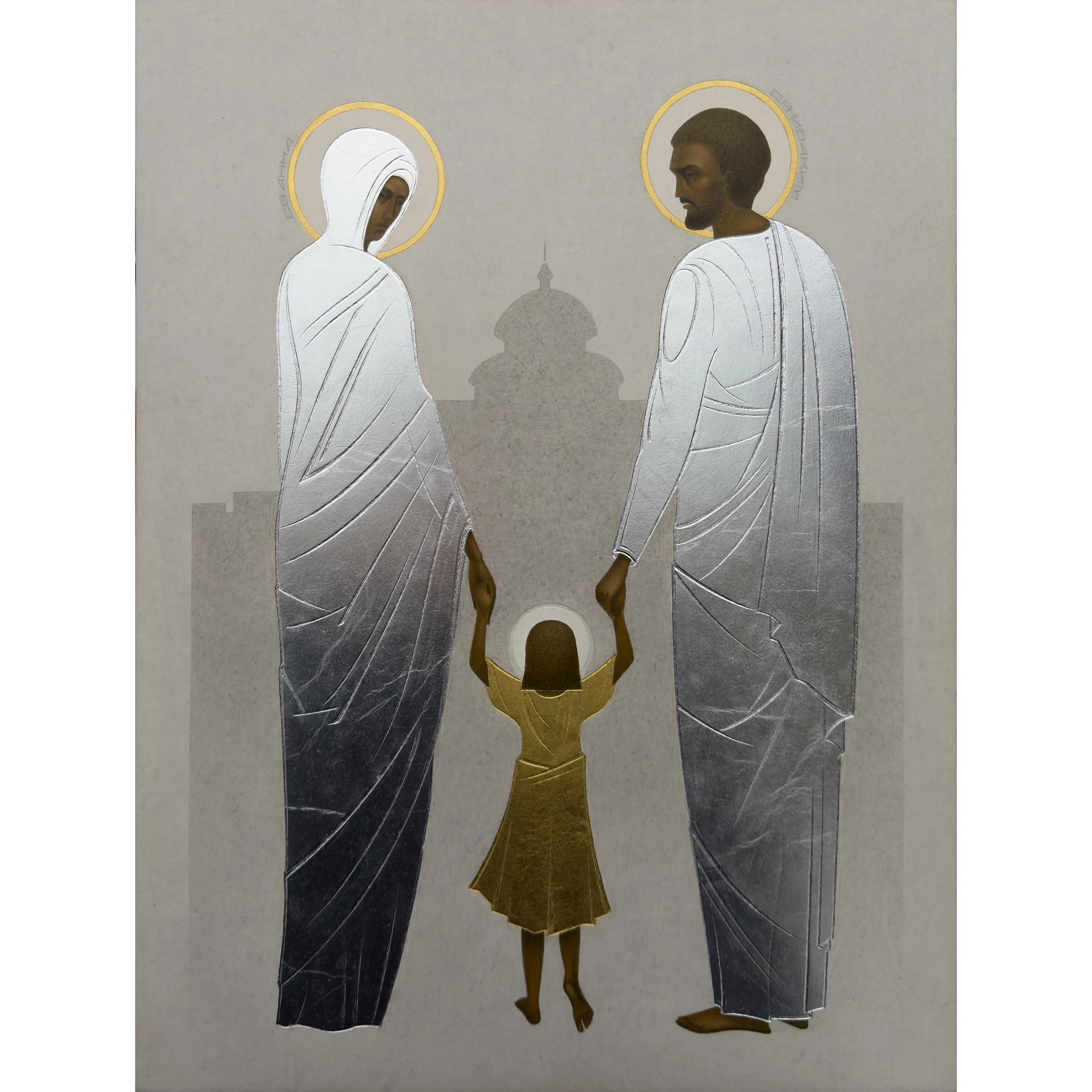 Зображення "Ведення Марії у храм" від ДЕНИС ТИМЧИШИН, розмір: 40х30 см, матеріали: липова дошка, левкас, акрил, золото, медіум: ІКОНОПИС, місто: Львів, ціна: $1500
