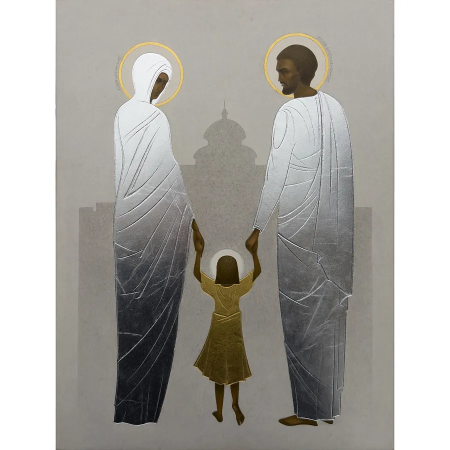 Зображення "Ведення Марії у храм" від ДЕНИС ТИМЧИШИН, розмір: 40х30 см, матеріали: липова дошка, левкас, акрил, золото, медіум: ІКОНОПИС, місто: Львів, ціна: $1500