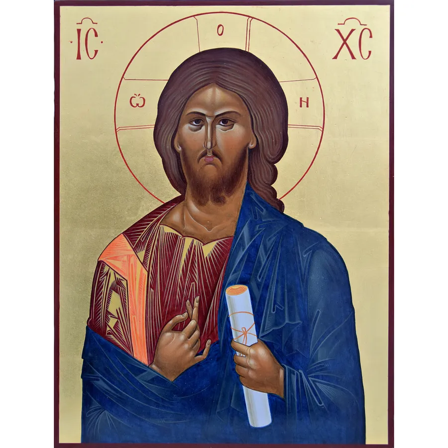 Зображення "Христос Пантократор" від ДЕНИС ТИМЧИШИН, розмір: 40х30 см, матеріали: липова дошка, левкас, акрил, золото, медіум: ІКОНОПИС, місто: Львів, ціна: $700