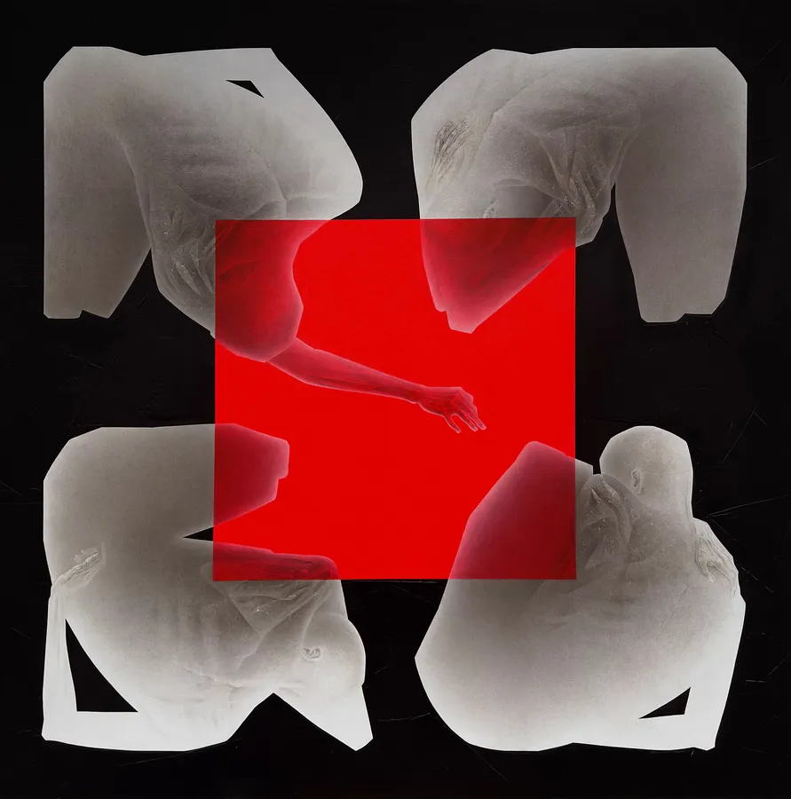 Зображення "БРАТСЬКА МОГИЛА" від ДЕНИС ТИМЧИШИН, розмір: 190x190 см, матеріали: полотно, акрил, медіум: РОБОТИ, місто: Львів, серія: ОСТАННІЙ СНІГ